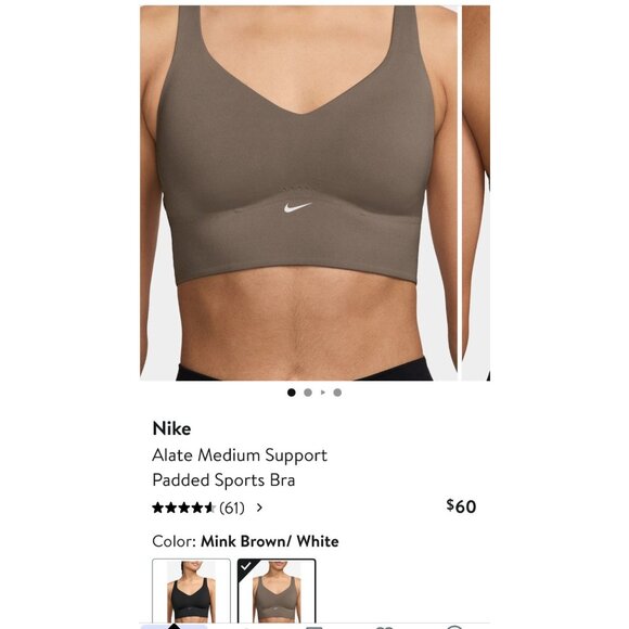 Nike Sports Bra Medium Support Padded Bra Size Small C-E - Picture 10 of 10